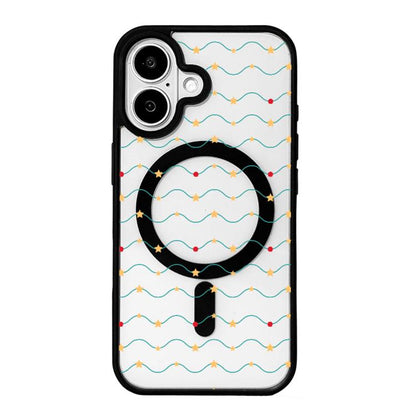 Christmas Series Strong Magnetic Painted Black Edge Phone Case, For iPhone 17