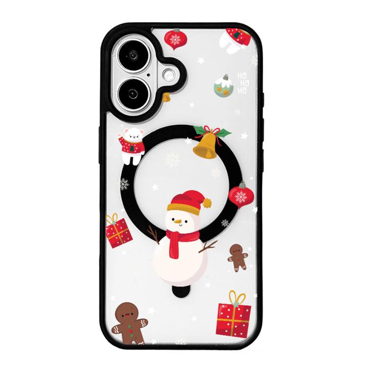 Christmas Series Strong Magnetic Painted Black Edge Phone Case, For iPhone 17