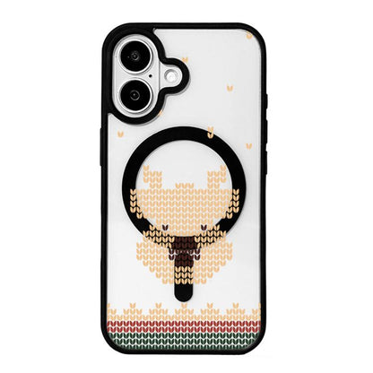 Christmas Series Strong Magnetic Painted Black Edge Phone Case, For iPhone 17