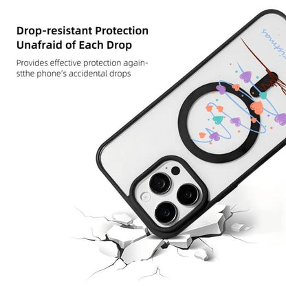 Christmas Series Strong Magnetic Painted Black Edge Phone Case, For iPhone 16 Pro