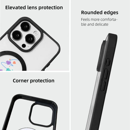 Christmas Series Strong Magnetic Painted Black Edge Phone Case, For iPhone 16 Pro