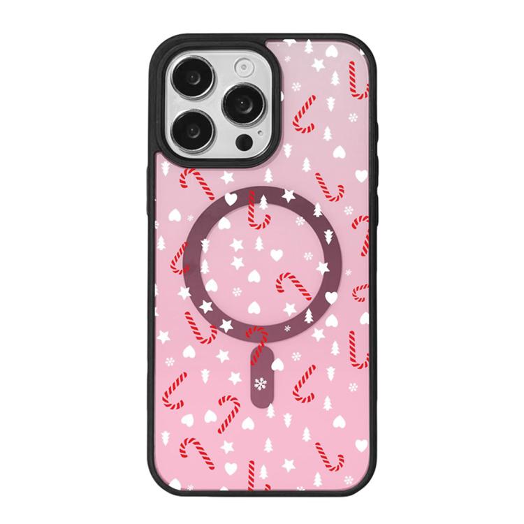Christmas Series Strong Magnetic Painted Black Edge Phone Case, For iPhone 16 Pro