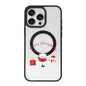 Christmas Series Strong Magnetic Painted Black Edge Phone Case, For iPhone 16 Pro
