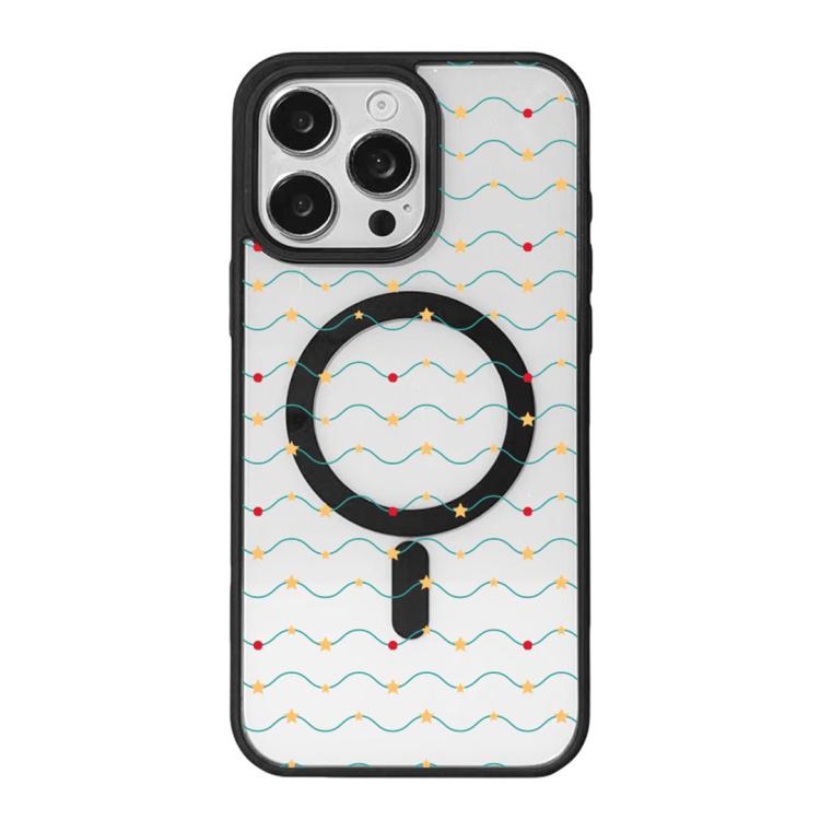 Christmas Series Strong Magnetic Painted Black Edge Phone Case, For iPhone 16 Pro