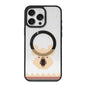 Christmas Series Strong Magnetic Painted Black Edge Phone Case, For iPhone 16 Pro