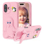 Penguin Baby EVA Shockproof Phone Case with Holder, For iPhone 16 Pro Max, For iPhone 16 Pro, For iPhone 16, For iPhone 15 Pro Max