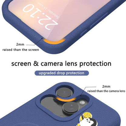 Penguin Baby EVA Shockproof Phone Case with Holder, For iPhone 16 Pro Max, For iPhone 16 Pro, For iPhone 16, For iPhone 15 Pro Max