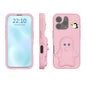 Penguin Baby EVA Shockproof Phone Case with Holder, For iPhone 16 Pro Max, For iPhone 16 Pro, For iPhone 16, For iPhone 15 Pro Max