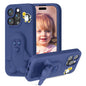 Penguin Baby EVA Shockproof Phone Case with Holder, For iPhone 16 Pro Max, For iPhone 16 Pro, For iPhone 16, For iPhone 15 Pro Max