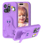 Penguin Baby EVA Shockproof Phone Case with Holder, For iPhone 16 Pro Max, For iPhone 16 Pro, For iPhone 16, For iPhone 15 Pro Max