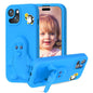 Penguin Baby EVA Shockproof Phone Case with Holder, For iPhone 14 Pro Max, For iPhone 13 Pro Max, For iPhone 13 Pro