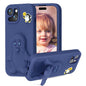 Penguin Baby EVA Shockproof Phone Case with Holder, For iPhone 14 Pro Max, For iPhone 13 Pro Max, For iPhone 13 Pro