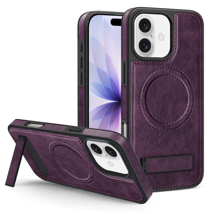 Multi-function Holder MagSafe PU Phone Case, For iPhone 17, For iPhone  Air