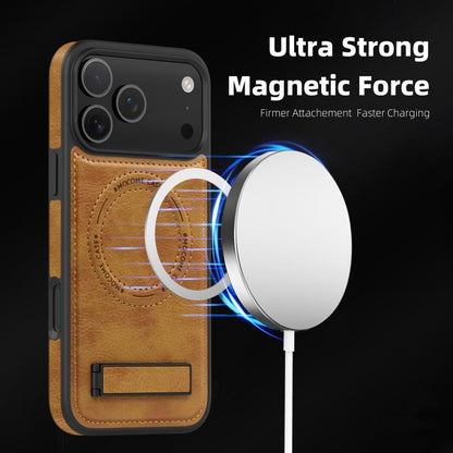 Multi-function Holder MagSafe PU Phone Case, For iPhone 17 Pro Max, For iPhone 17 Pro
