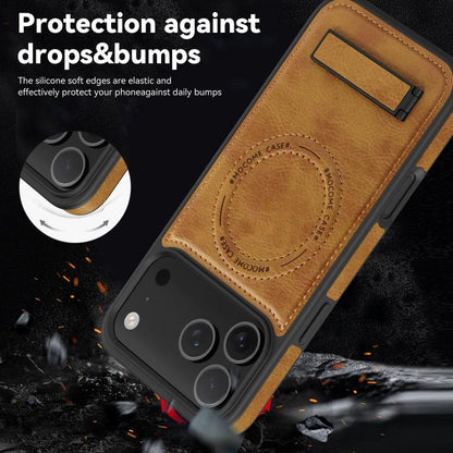 Multi-function Holder MagSafe PU Phone Case, For iPhone 17 Pro Max, For iPhone 17 Pro