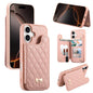 Mirror Rhombic Texture Metal Bow-knot Vegan Leather Card Bag Phone Case, For iPhone 17 Pro Max, For iPhone 17 Pro, For iPhone 17, For iPhone 16 Pro Max