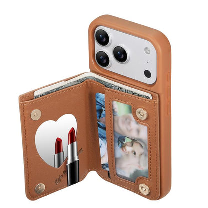 Mirror Rhombic Texture Metal Bow-knot Vegan Leather Card Bag Phone Case, For iPhone 17 Pro Max, For iPhone 17 Pro, For iPhone 17, For iPhone 16 Pro Max