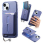 Detachable Magnetic Card Bag Phone Case with Finger Ring Grip & Anti-loss Rope, For iPhone 14, For iPhone 14 Pro, For iPhone 14 Pro Max
