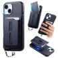 Detachable Magnetic Card Bag Phone Case with Finger Ring Grip & Anti-loss Rope, For iPhone 14, For iPhone 14 Pro, For iPhone 14 Pro Max