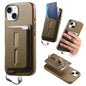 Detachable Magnetic Card Bag Phone Case with Finger Ring Grip & Anti-loss Rope, For iPhone 15 Plus, For iPhone 15, For iPhone 14 Plus