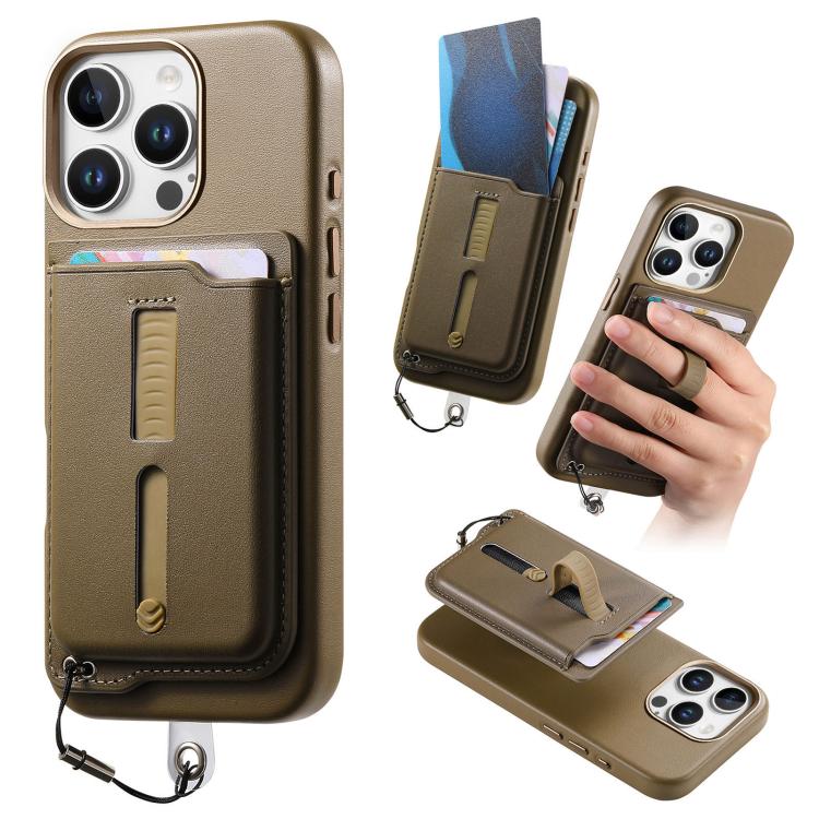 Detachable Magnetic Card Bag Phone Case with Finger Ring Grip & Anti-loss Rope, For iPhone 16, For iPhone 15 Pro Max, For iPhone 15 Pro