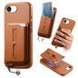 Detachable Magnetic Card Bag Phone Case with Finger Ring Grip & Anti-loss Rope, For iPhone 17e / 16e, For iPhone 17 Pro Max, For iPhone 17 Pro