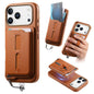 Detachable Magnetic Card Bag Phone Case with Finger Ring Grip & Anti-loss Rope, For iPhone 17e / 16e, For iPhone 17 Pro Max, For iPhone 17 Pro