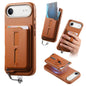 Detachable Magnetic Card Bag Phone Case with Finger Ring Grip & Anti-loss Rope, For iPhone 17, For iPhone Air, For iPhone 16 Plus
