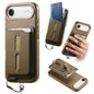 Detachable Magnetic Card Bag Phone Case with Finger Ring Grip & Anti-loss Rope, For iPhone 17, For iPhone Air, For iPhone 16 Plus