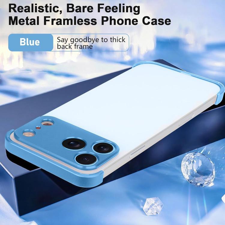Ultra-thin Frameless Titanium Alloy Four Corner Shockproof Phone Case, For iPhone 17 Pro Max, For iPhone 17 Pro, For iPhone 17, For iPhone Air