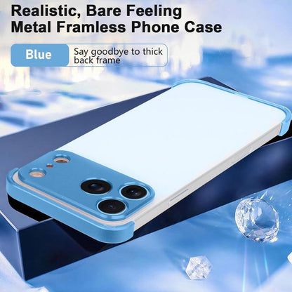 Ultra-thin Frameless Titanium Alloy Four Corner Shockproof Phone Case, For iPhone 17 Pro Max, For iPhone 17 Pro, For iPhone 17, For iPhone Air
