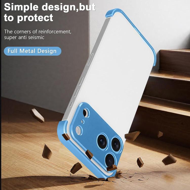 Ultra-thin Frameless Titanium Alloy Four Corner Shockproof Phone Case, For iPhone 17 Pro Max, For iPhone 17 Pro, For iPhone 17, For iPhone Air
