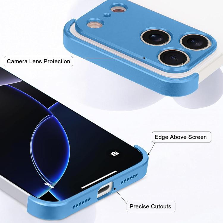 Ultra-thin Frameless Titanium Alloy Four Corner Shockproof Phone Case, For iPhone 17 Pro Max, For iPhone 17 Pro, For iPhone 17, For iPhone Air
