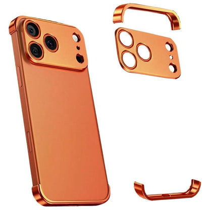 Ultra-thin Frameless Titanium Alloy Four Corner Shockproof Phone Case, For iPhone 17 Pro Max, For iPhone 17 Pro, For iPhone 17, For iPhone Air