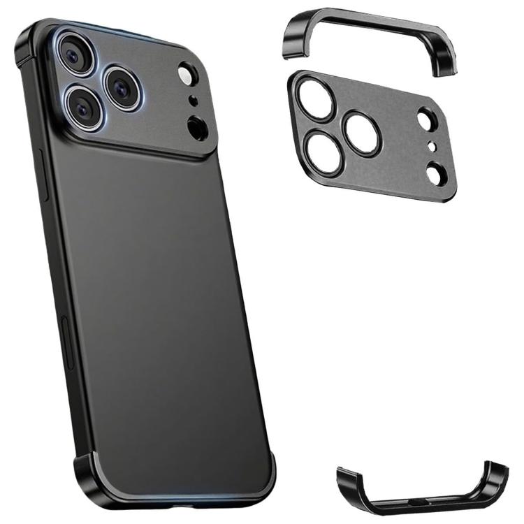 Ultra-thin Frameless Titanium Alloy Four Corner Shockproof Phone Case, For iPhone 17 Pro Max, For iPhone 17 Pro, For iPhone 17, For iPhone Air