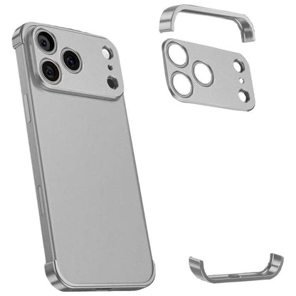 Ultra-thin Frameless Titanium Alloy Four Corner Shockproof Phone Case, For iPhone 17 Pro Max, For iPhone 17 Pro, For iPhone 17, For iPhone Air