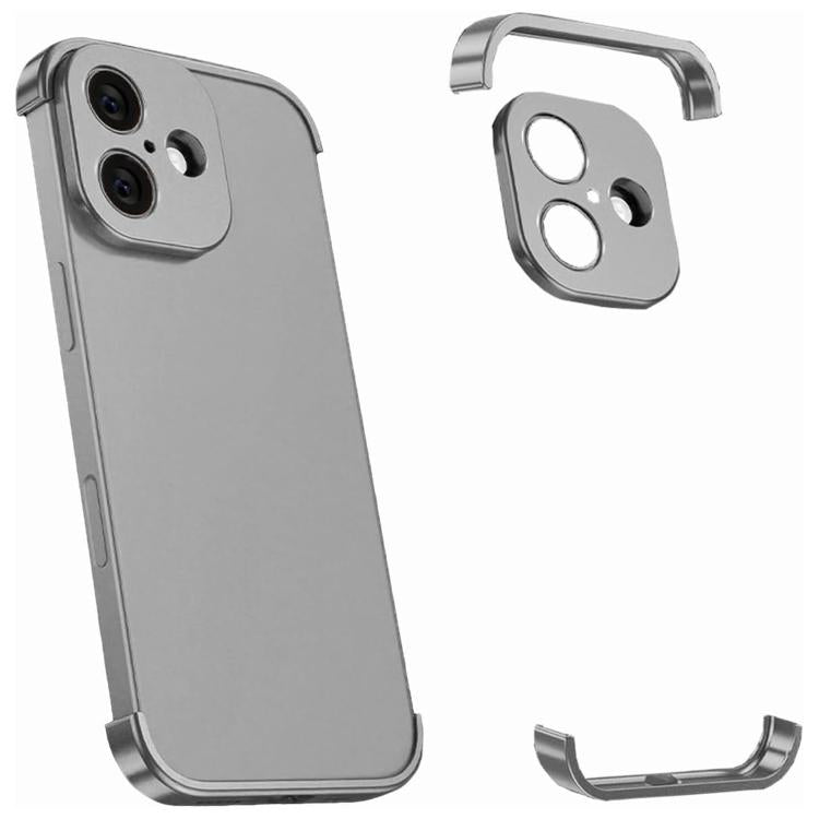 Ultra-thin Frameless Titanium Alloy Four Corner Shockproof Phone Case, For iPhone 17 Pro Max, For iPhone 17 Pro, For iPhone 17, For iPhone Air