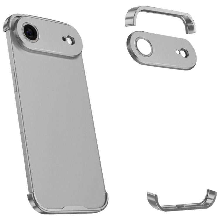 Ultra-thin Frameless Titanium Alloy Four Corner Shockproof Phone Case, For iPhone 17 Pro Max, For iPhone 17 Pro, For iPhone 17, For iPhone Air
