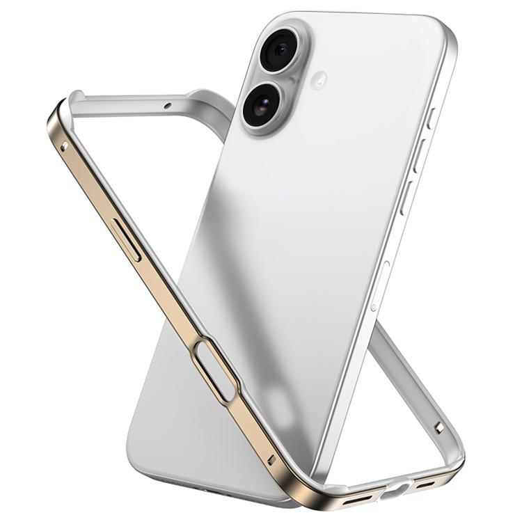 Metal Hybrid Silicone Four-Corner Shockproof Cooling Phone Frame Case, For iPhone 17, For iPhone Air