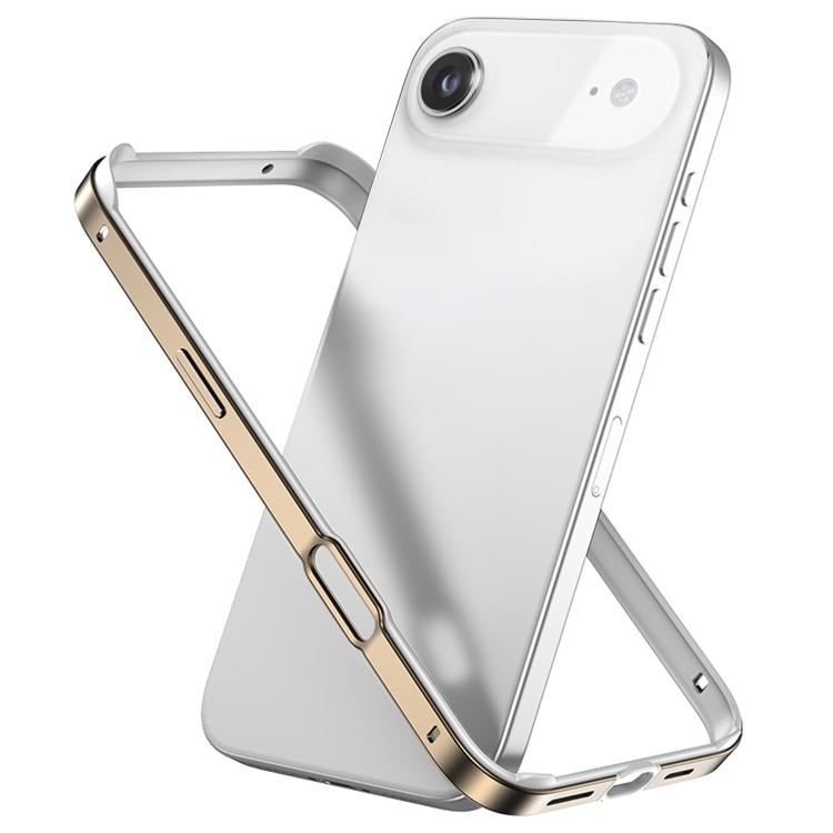 Metal Hybrid Silicone Four-Corner Shockproof Cooling Phone Frame Case, For iPhone 17, For iPhone Air