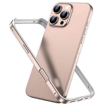 Metal Hybrid Silicone Four-Corner Shockproof Cooling Phone Frame Case, For iPhone 16 Pro Max, For iPhone 16 Pro