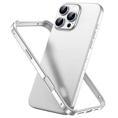 Metal Hybrid Silicone Four-Corner Shockproof Cooling Phone Frame Case, For iPhone 16 Pro Max, For iPhone 16 Pro