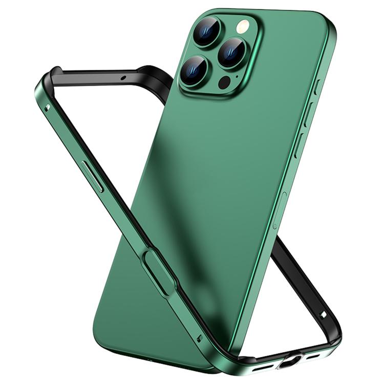 Metal Hybrid Silicone Four-Corner Shockproof Cooling Phone Frame Case, For iPhone 16 Pro Max, For iPhone 16 Pro