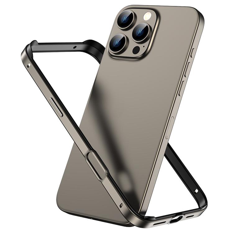 Metal Hybrid Silicone Four-Corner Shockproof Cooling Phone Frame Case, For iPhone 16 Pro Max, For iPhone 16 Pro