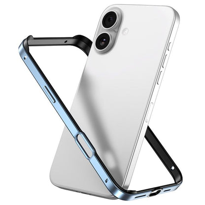 Metal Hybrid Silicone Four-Corner Shockproof Cooling Phone Frame Case, For iPhone 16 Pro Max, For iPhone 16 Pro