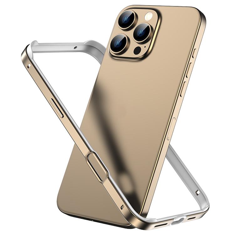 Metal Hybrid Silicone Four-Corner Shockproof Cooling Phone Frame Case, For iPhone 16 Pro Max, For iPhone 16 Pro