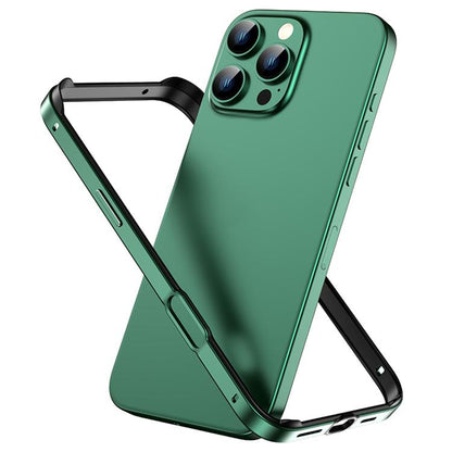 Metal Hybrid Silicone Four-Corner Shockproof Cooling Phone Frame Case, For iPhone 16 Pro Max, For iPhone 16 Pro