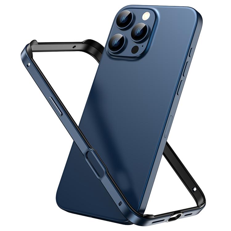 Metal Hybrid Silicone Four-Corner Shockproof Cooling Phone Frame Case, For iPhone 16 Pro Max, For iPhone 16 Pro
