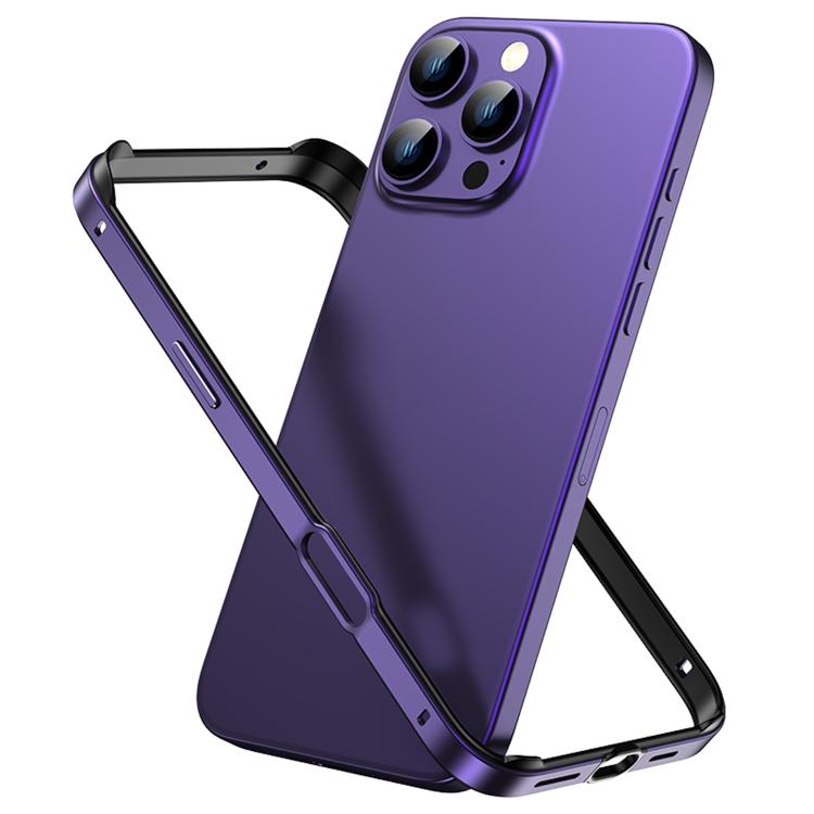 Metal Hybrid Silicone Four-Corner Shockproof Cooling Phone Frame Case, For iPhone 16 Pro Max, For iPhone 16 Pro