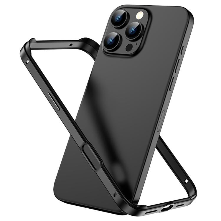 Metal Hybrid Silicone Four-Corner Shockproof Cooling Phone Frame Case, For iPhone 16 Pro Max, For iPhone 16 Pro